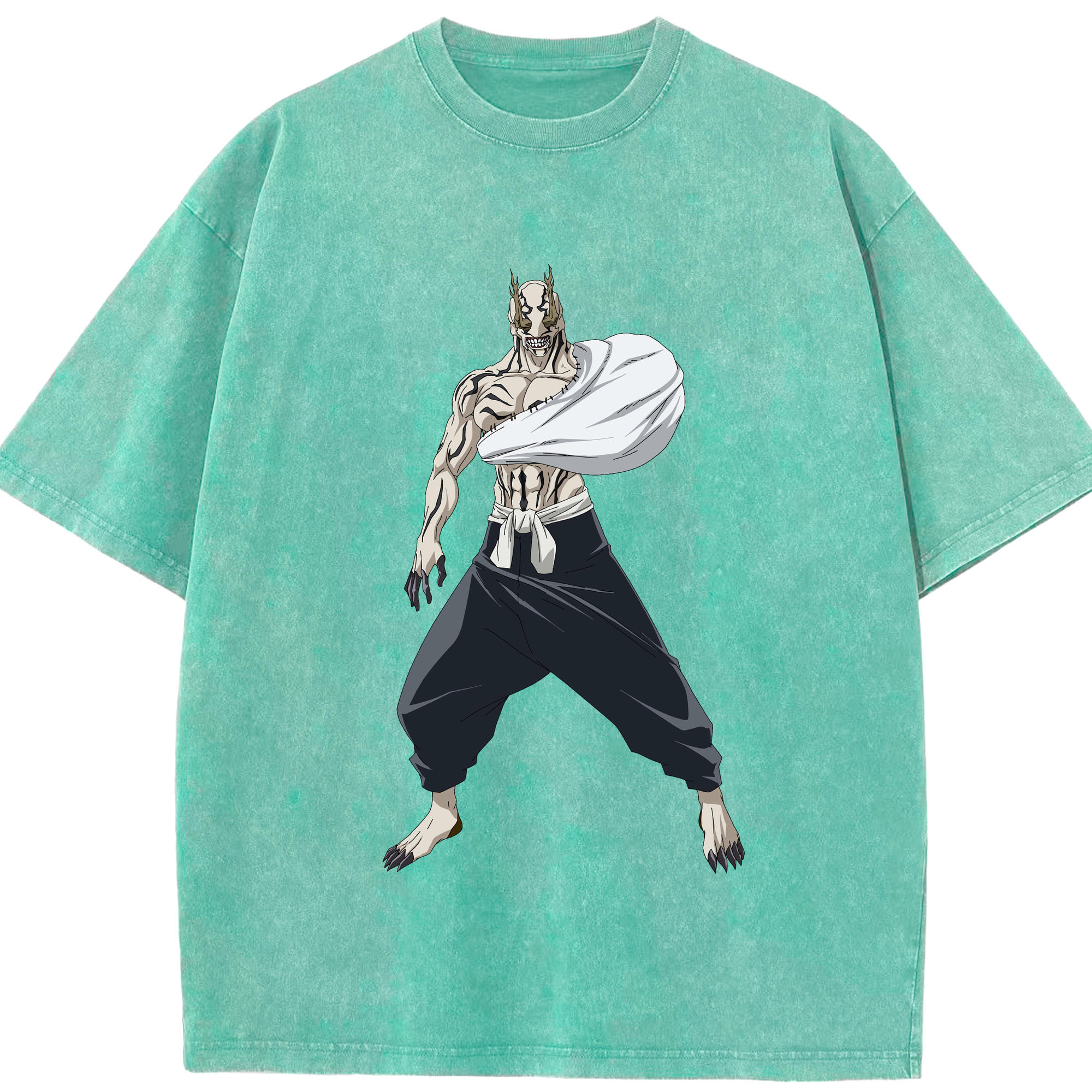 （画像用） 呪術廻戦 Jujutsu Kaisen 綿100% ヴィンテージ風 半袖Tシャツ（フロントプリント）